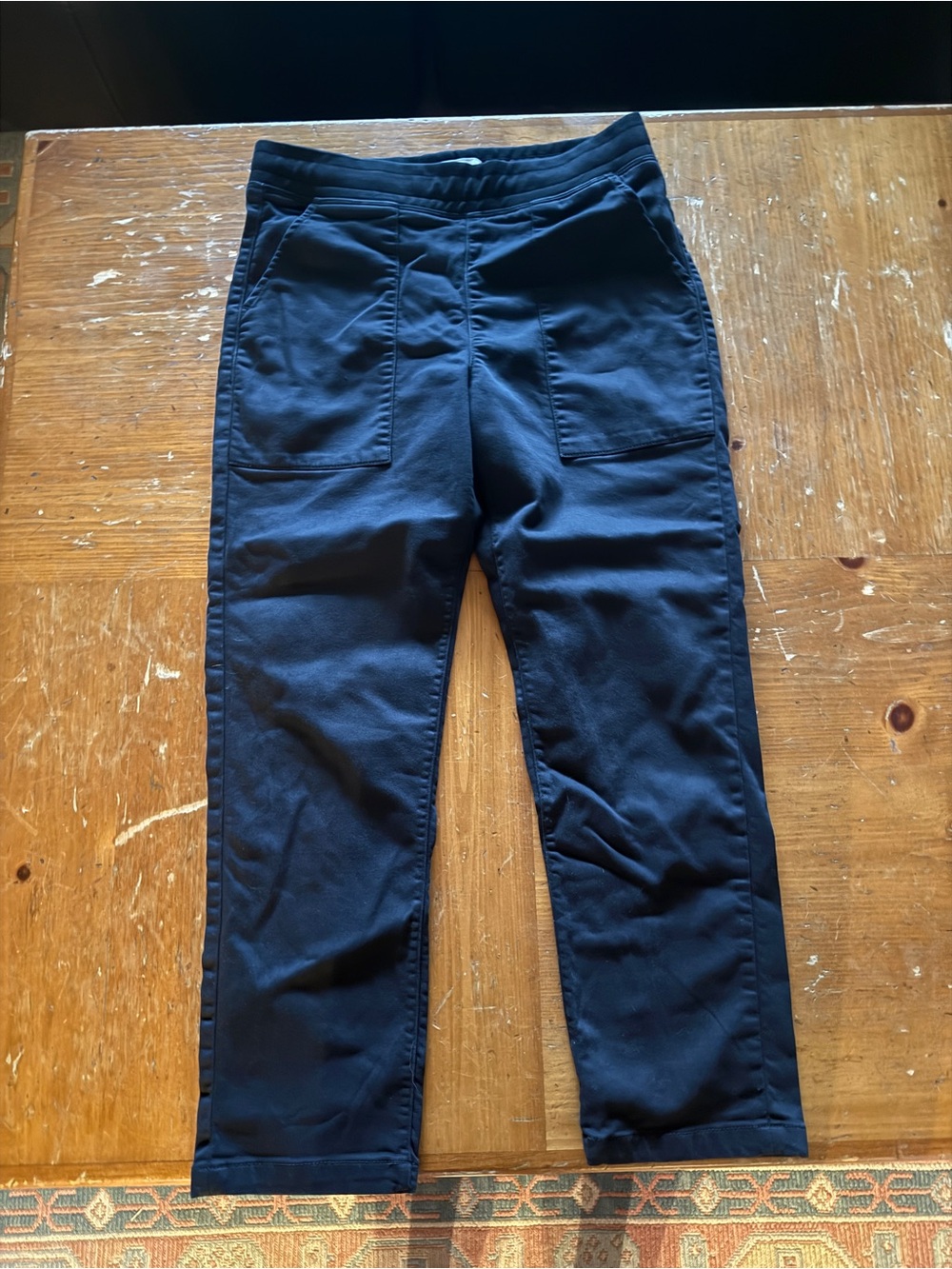DU/ER Black Straight-Leg Front-Pocket Pants